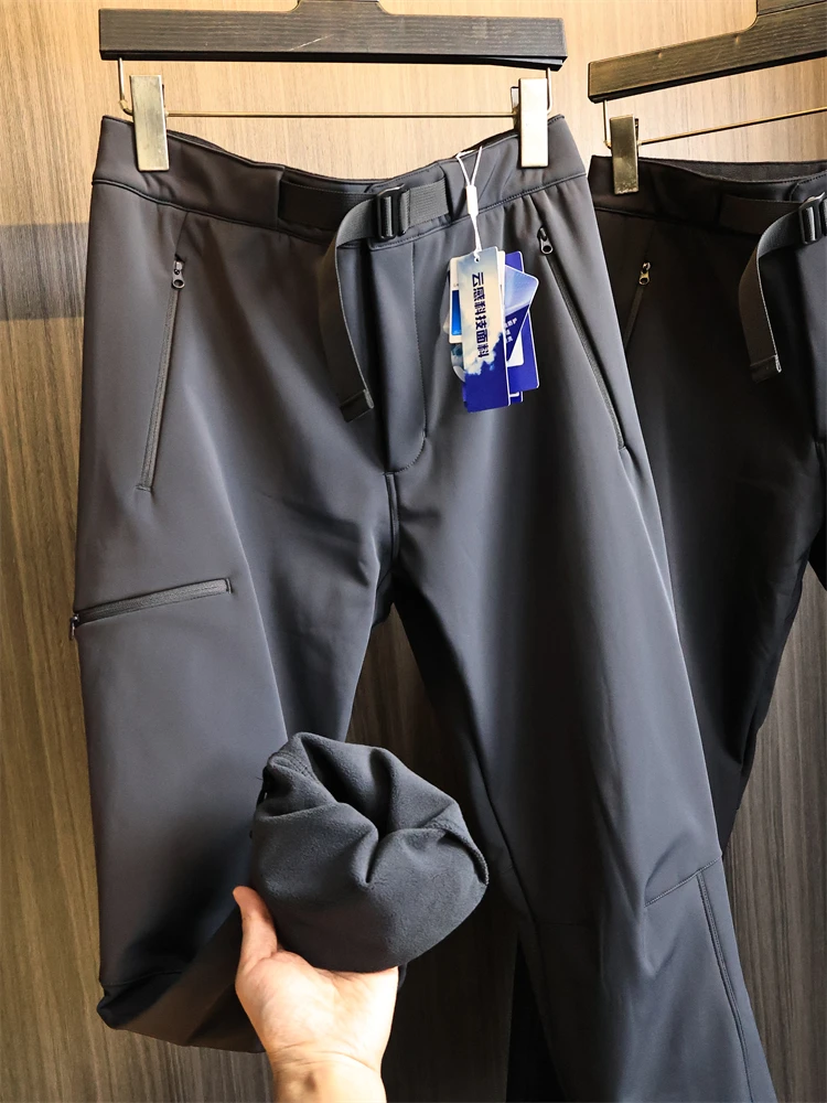 

Уличные мужские повседневные брюки Thiened Fce, водонепроницаемые теплые прямые брюки с 3D пошивкой на осень и зиму