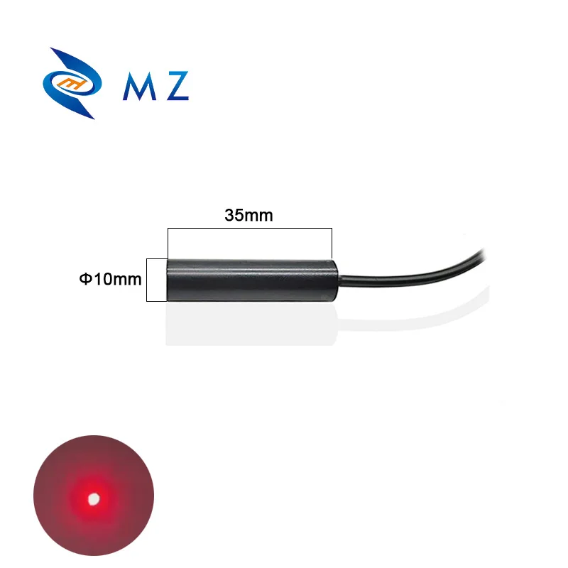 Red Dot Laser Diode Module Hot Selling Compact Mini D10mm 650nm 50mw Spot Laser With Adapter Supply Industrial Grade