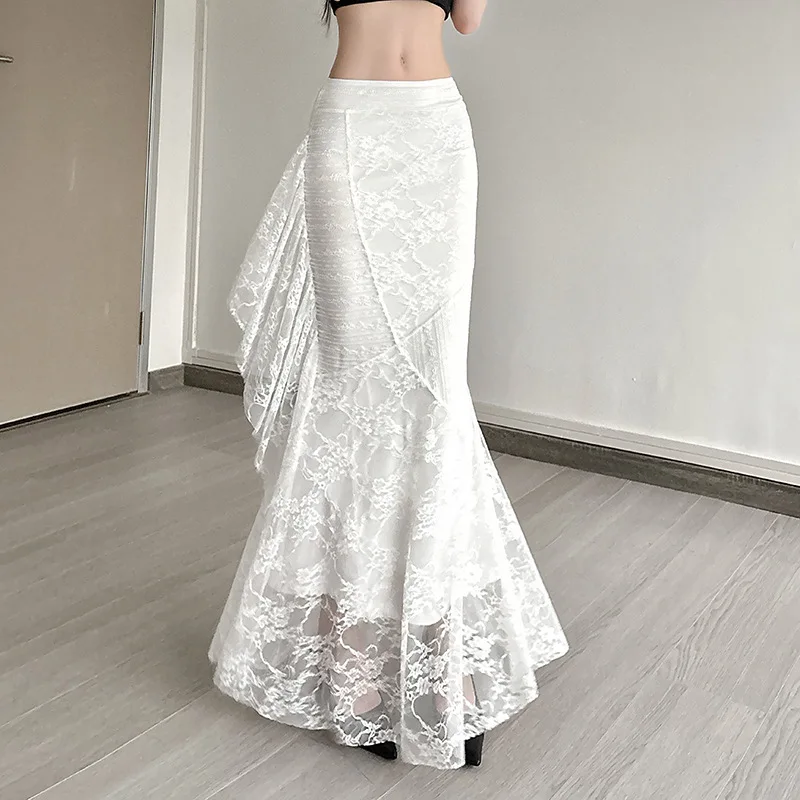 

Весенняя женская облегающая вечерняя юбка 2025 года с асимметричным подолом, из полиэстера, с перекрестным дизайном, юбка-обертка