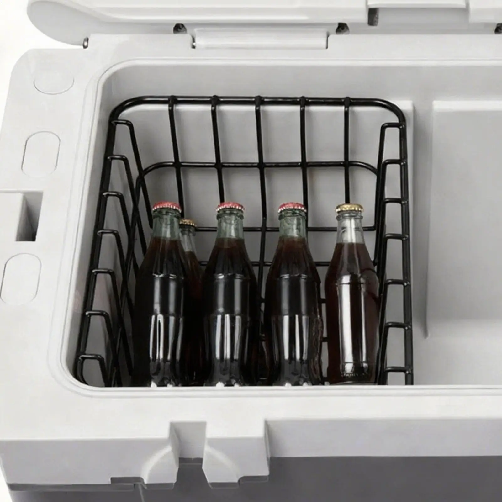 Wire Baskets For Freezer Metal Upright Container Refrigerator Basket Cooler Storage Rack For Produce Vegetables Fruits Beverage