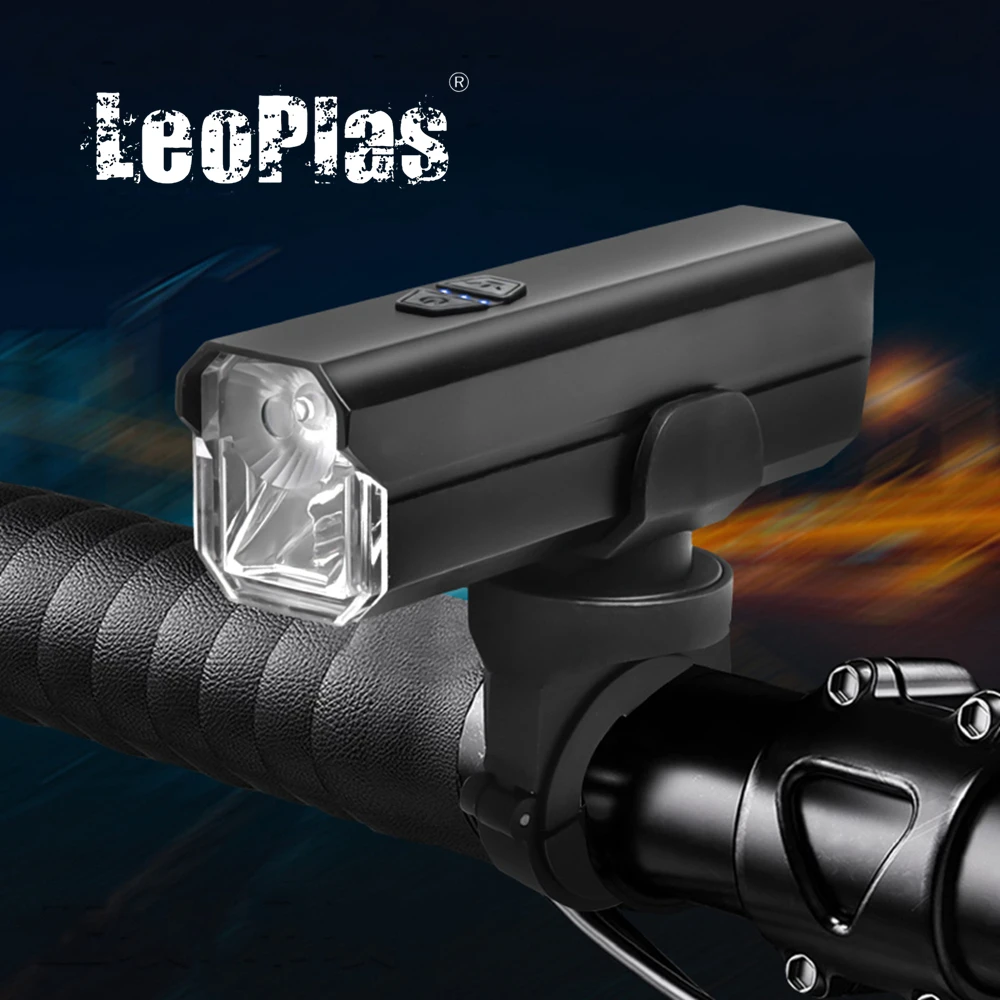 

LeoPlas 327 Bicycle Headlight Front Bike Head Light Power Bank Cycling Head Lamp Rechargeable Cycle Headlamp for Night Riding