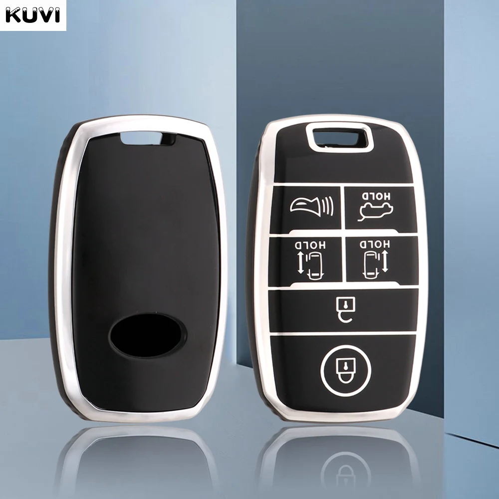 6 Buttons TPU Car Remote Key Case Cover Fob For Kia New Sedona Grand Carnival Snugly Sorento L580 Kia Doule Carnival Accessories