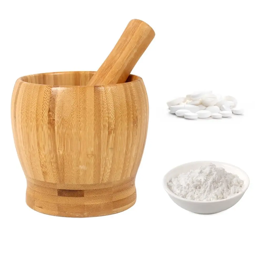 

Manual Grinder Pressing Garlic Mashed Garlic Mashing Pot Multifuction Mashing Medicine Pot Jujube Pounding Garlic Wood Mortar