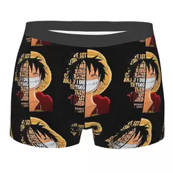 Monkey D Luffy Quotes Poster Man's Printed Boxer Briefs Underwear Luffy Highly Breathable High Quality Gift Idea