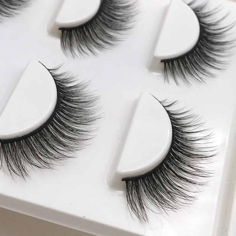 3 Pairs 3D Faux Mink Eyelashes Natural Thick Long False Eyelashes Dramatic Fake Lashes Makeup Extension Faux Cils