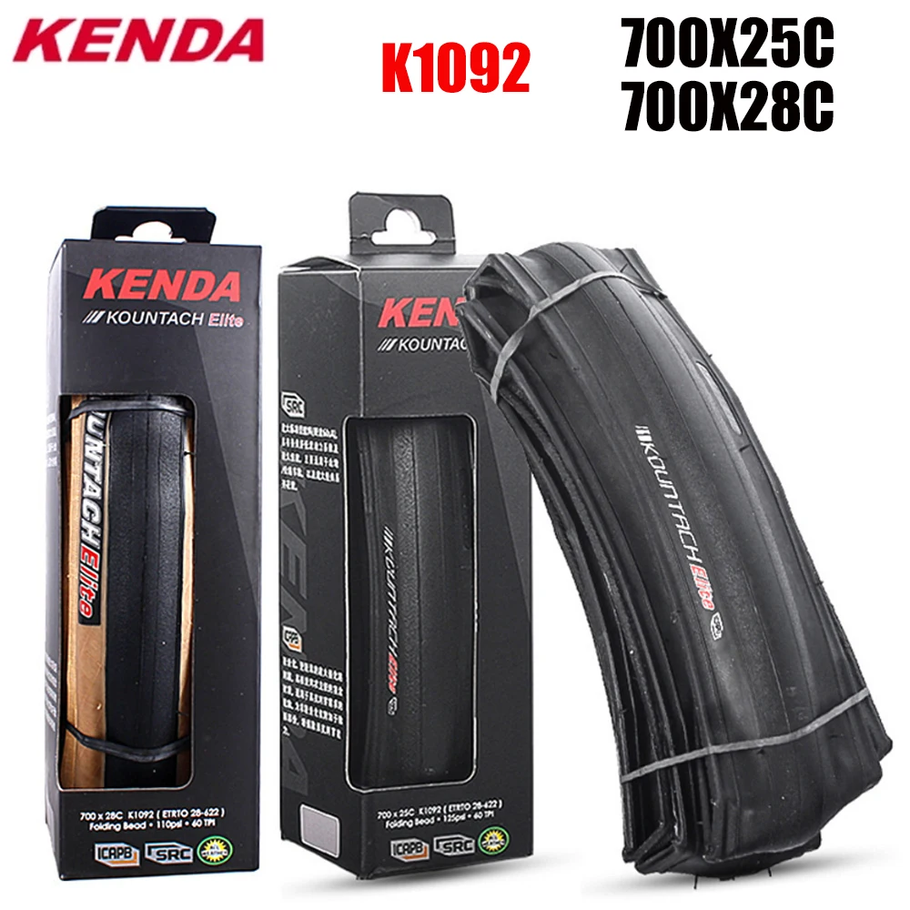 KENDA K1092 700C Road Bicycle Tire 700x25C/28C KOUNTACH ELITE Folding Anti-puncture 60TPI Bicycle parts Bike Tyre