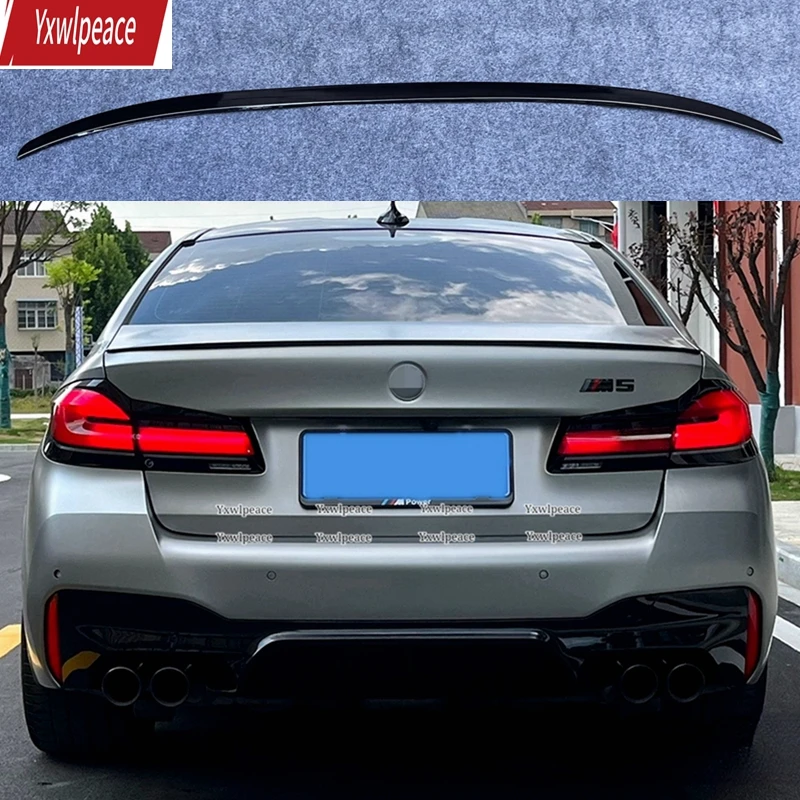 

For BMW 5 Series G30 Spoiler 2018-2022 High Quality ABS Gloss Black Carbon Fiber Look Rear Trunk Lip Spoiler Car Accessories