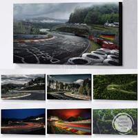 Nurburgring Race Track Canvas Art Print  Rally Road Sport Car Landscape Wall Decor for Living Room