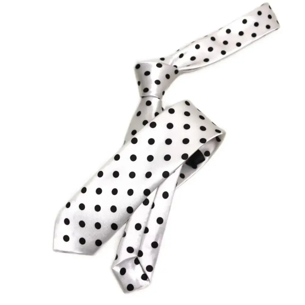 Elegante koreanische gestreifte Krawatte mit Leopardenmuster, Hemdkrawatten-Dekoration, gepunkteter JK-Uniform-Krawatte – Detail 7