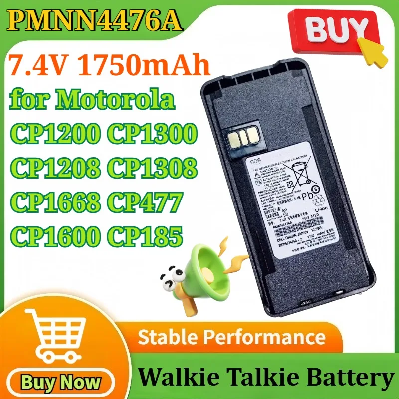 

PMNN4476A 7.4V 1750mAh Rechargeable Battery for Motorola CP1200 CP1300 CP1208 CP1308 CP1668 CP477 CP1600 CP185 Two Way Radio