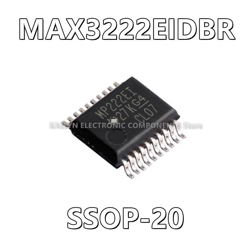 10Pcs/lot MAX3222EIDBR MAX3222 MP222EI 2/2 Transceiver Full RS232 20-SSOP