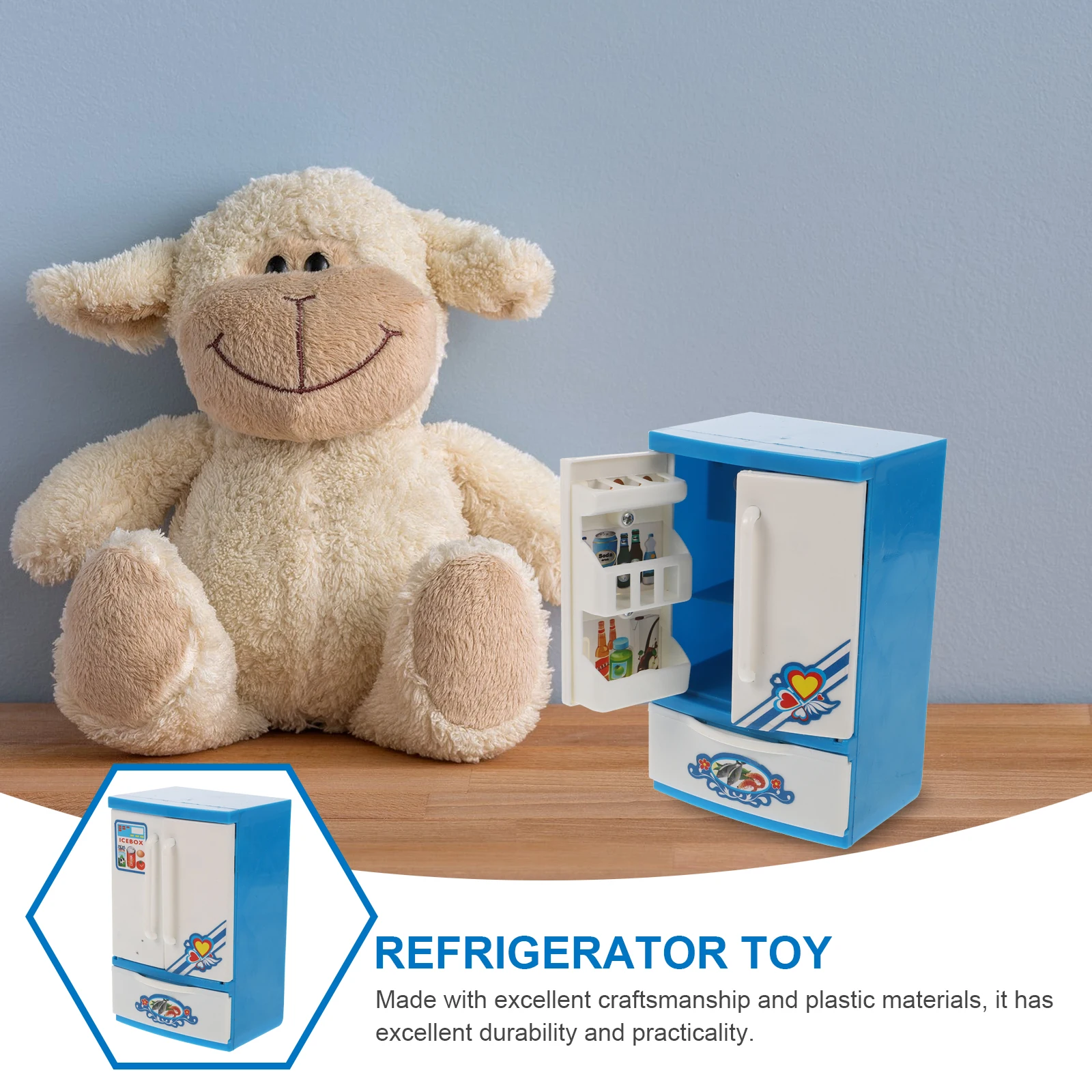 

Mini Refrigerator Toys Educational Children Plaything Simulation Miniature Creative Fridge