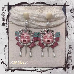 ZHUHE Facial Earrings For Women And Men Neo-Gothic Style Jewelry Accessories Party Gifts