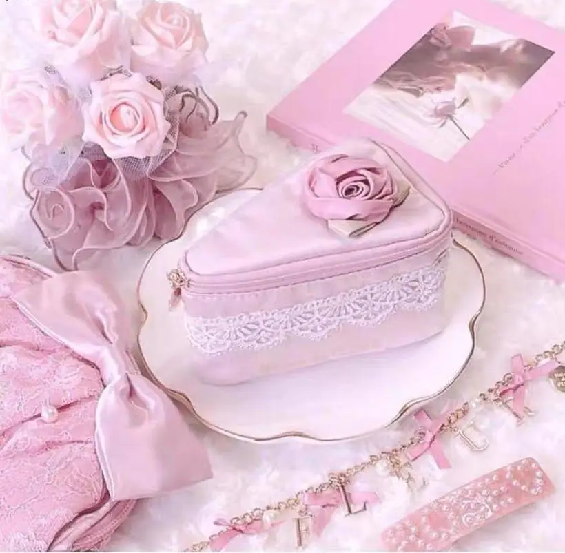 sweet-girl-cute-lolita-satin-small-strawberry-pink-flower-makeup-storage-hand-holding-souvenir-wedding-cake-bag-for-woman