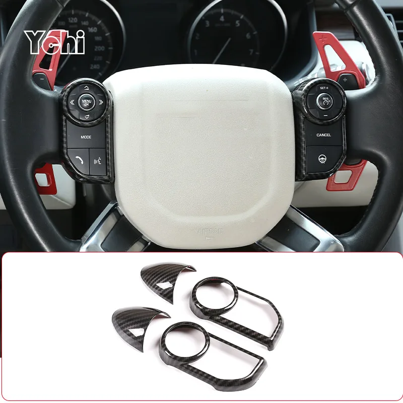 

For Land Rover Range Rover Sport Voque Evoque Velar Steering Wheel Button Decorative Frame For Discovery 5