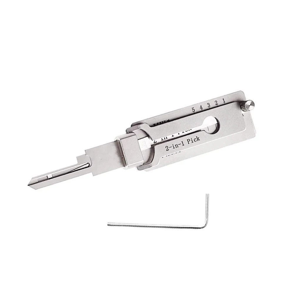 

SS001 2-in-1 Key Decoder & Stainless Steel O-ring Pickup – Precision Hook Pickup Hand Tool Maintenance Repair Kit LA-AA433