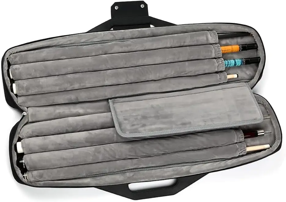 

Pool Cue Case 4x4 with Backpack Straps Carrying Case for 4 Pool Cues·Factory Direct Sales