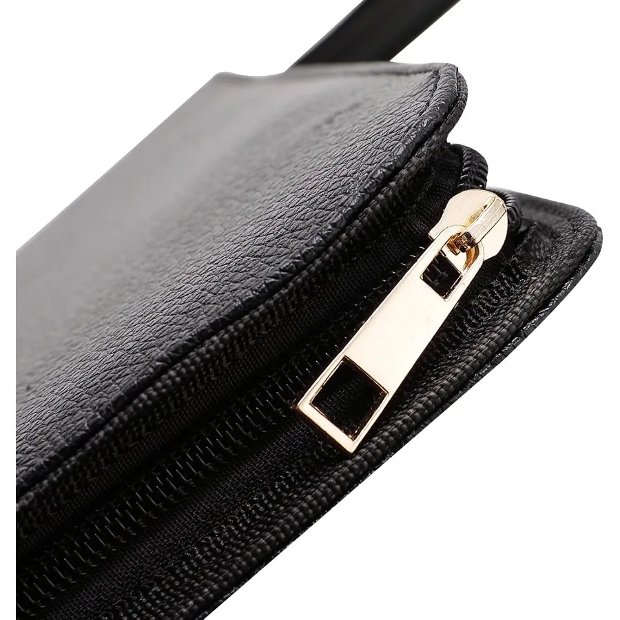 กล่องใส่ปากกาหมึกซึมหนัง PU สีดำขนาดใหญ่ ออกแบบมาสำหรับมืออาชีพและการใช้งานประจำวัน เหมาะสำหรับใส่ปากกาโรลเลอร์หลายด้าม