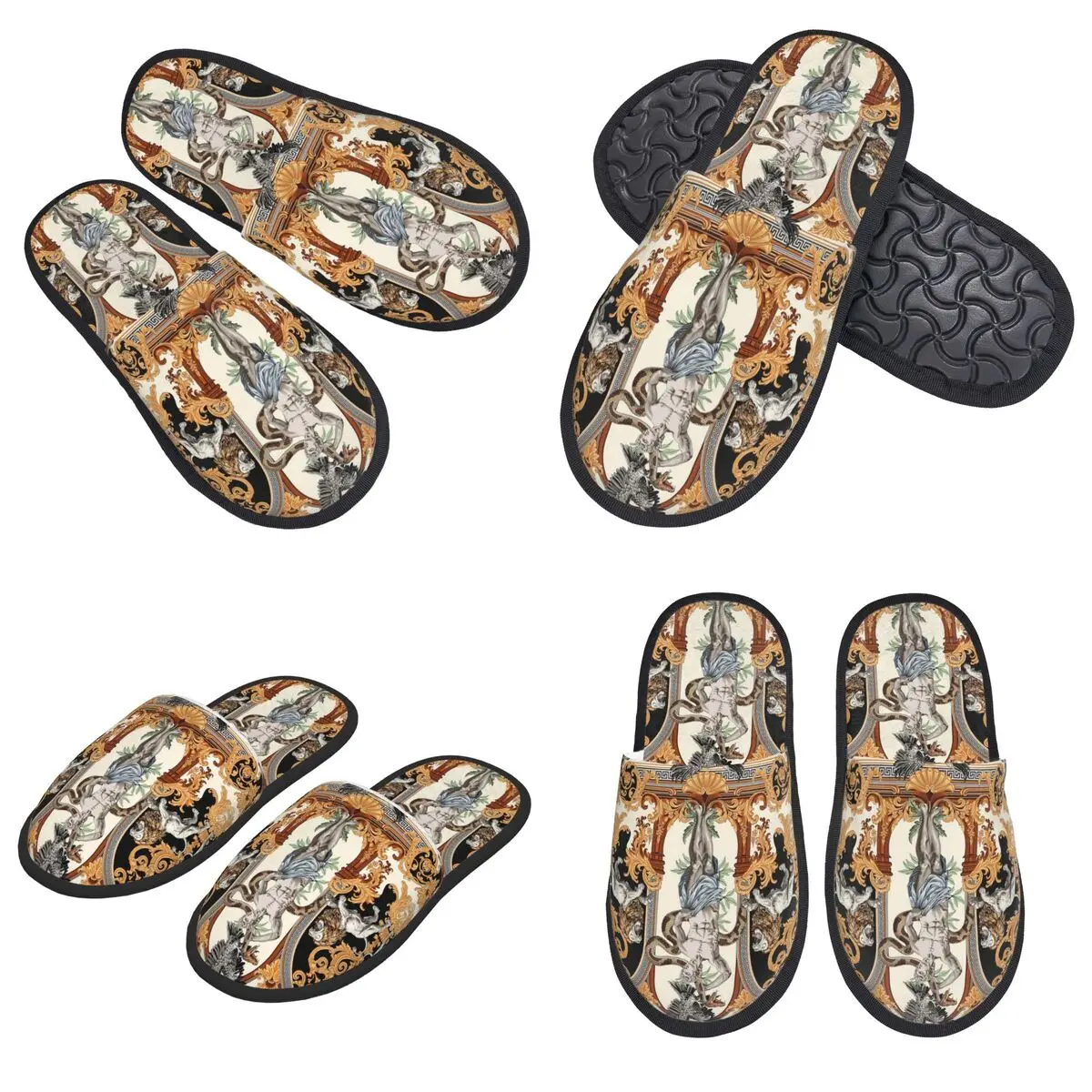 

Тапочки из древнегреческой мифологии на заказ, теплые мягкие женские домашние тапочки из пены с эффектом памяти, уютная обувь для спальни