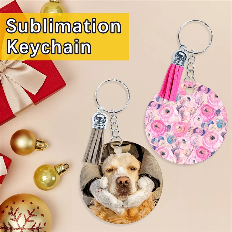 

A25F-Metal Sublimation Keychain Blanks Double Sided Sublimation Blanks Keychain Blanks Round