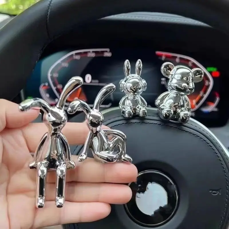 

Rabbit car interior decoration cartoon animal center console decoration dining table desk decoration creative shooting props