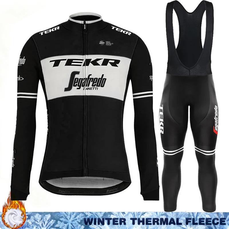 TEKR الرجال بدلة ركوب الدراجات الصوف جيرسي الملابس 2026 الشتاء السراويل الحرارية رجالي الزي الطريق الدراجات جاكيتات Termal مريلة دراجة هوائية جبلية #6