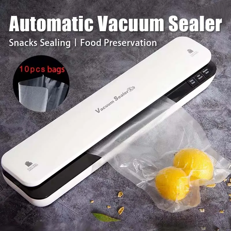 

Vacuum Sealing Machine Freshness Automatic Food Packaging Household Snacks Sealer Pumping Air Self-Sealing Machine Multiple Use