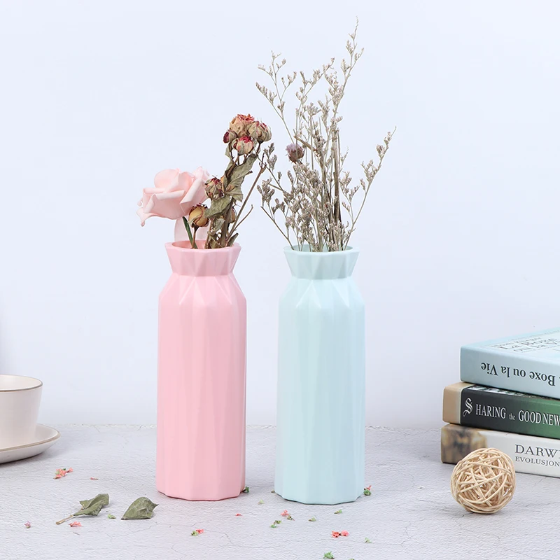 Plastic Flower Vase Creative Nordic Decoration Home Imitation Ceramic Vase