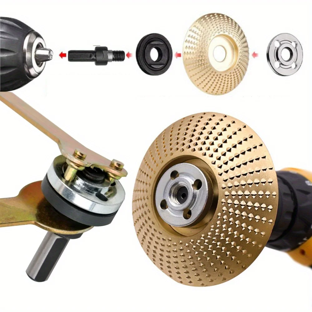 Universal Drill Adapter with Flange Nut Kit Cutting Disc Polishing Wheel Holder for Metal Grinding Handle Power Tool Parts