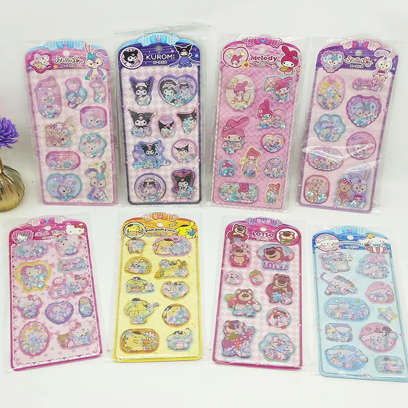 لطيف أنيمي Kawaii HelloKitty ثلاثية الأبعاد هزة ملصق DIY بها بنفسك ألبوم دفتر مذكرات كتيب الديكور للمدرسة T القرطاسية لعبة أطفال