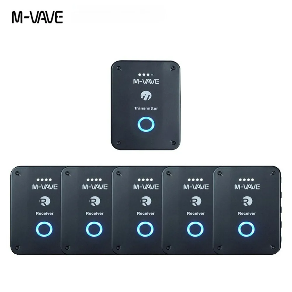 M-VAVE WP-9 2.4GHz Wireless Ear Return Monitoring Transmission System Rechargeable Stereo Mono Stage Audio Transmitter Receiver