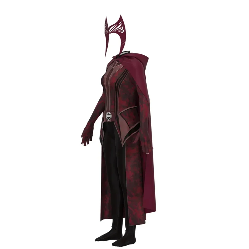 A Kid Adult Doctor Strange 2 Scarlet Witch Wanda Cosplay Bodysuit Wanda Maximoff Jumpsuit Cloak Zentai Halloween Carnival Costum