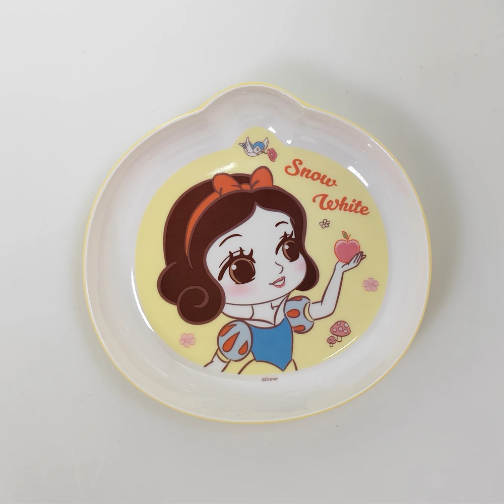 

1pc Disney Cartoon Princess Series Snow White Cinderella Aurora Princess Anna and Elsa Mermaid Rapunzel special-shaped Plate