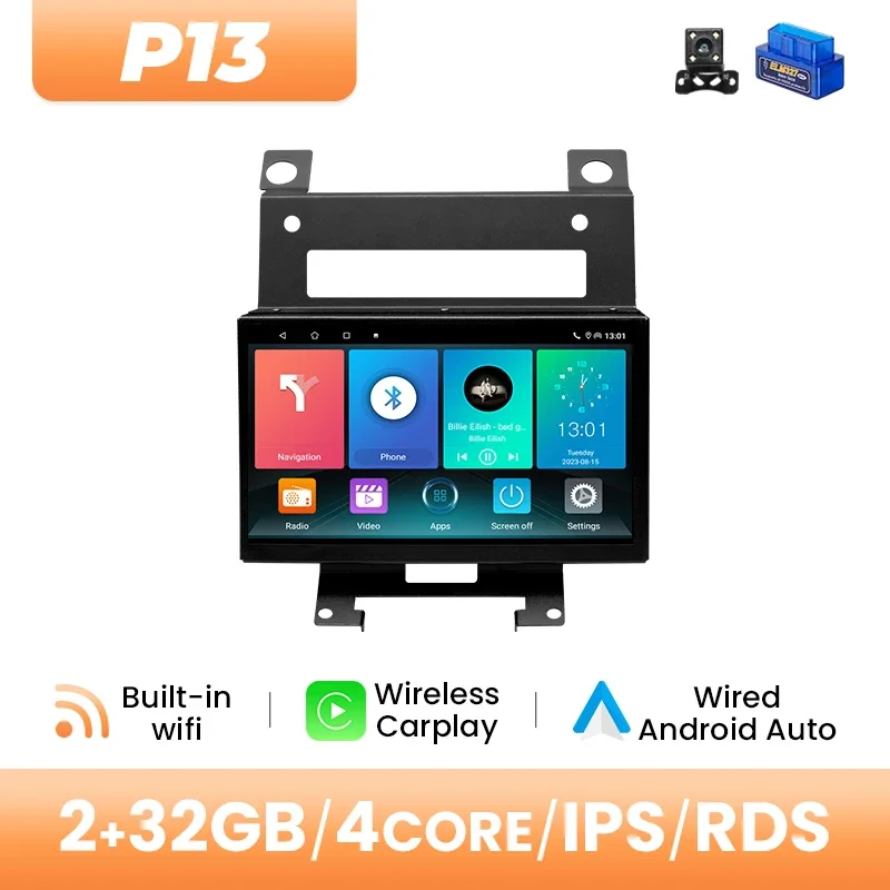 Draadloze Carplay Android 14 Autoradio Speler Voor Land Rover Freelander 2 2007-2012 GPS Navigatie DSP 128 GB AI Voice Multimedia
