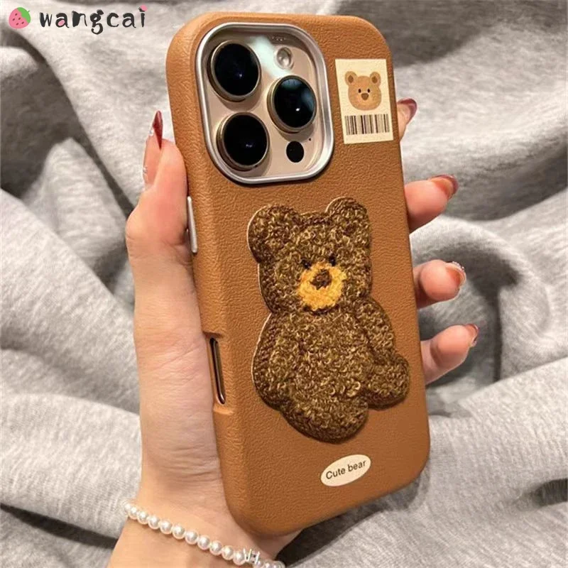 لطيف القطيفة البطريق الدب ل انفينيكس الساخن 50 50i 40 40i 30 30i برو زائد NFC 20s 12 11 اللعب 5G 4G غطاء الهاتف حافظة جلدية #6