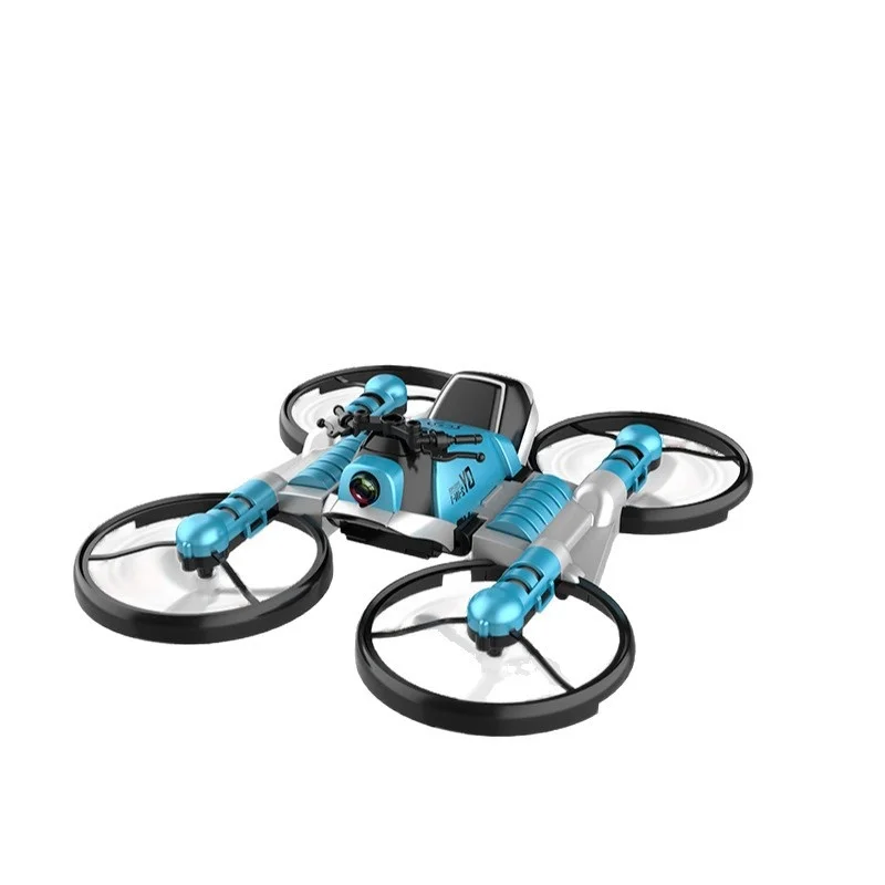 Brinquedo de bicicleta RC que muda de forma transforma da motocicleta terrestre para air drone dublê flyer com presente de retenção de altitude para meninos adolescentes