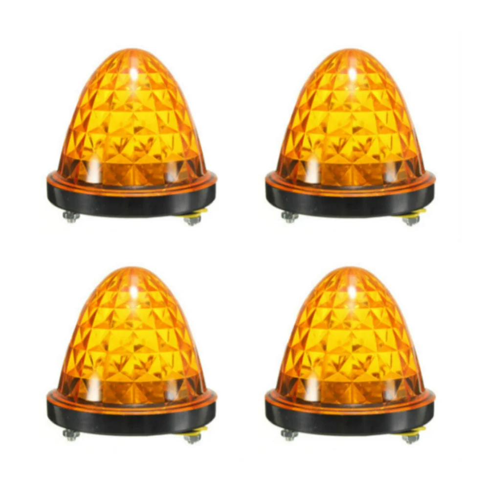 

4pcs 12-24V 16-LED Truck Van Car Side Marker Trailer Light Lamp Indicator (Yellow) Truck side marker Van side marker