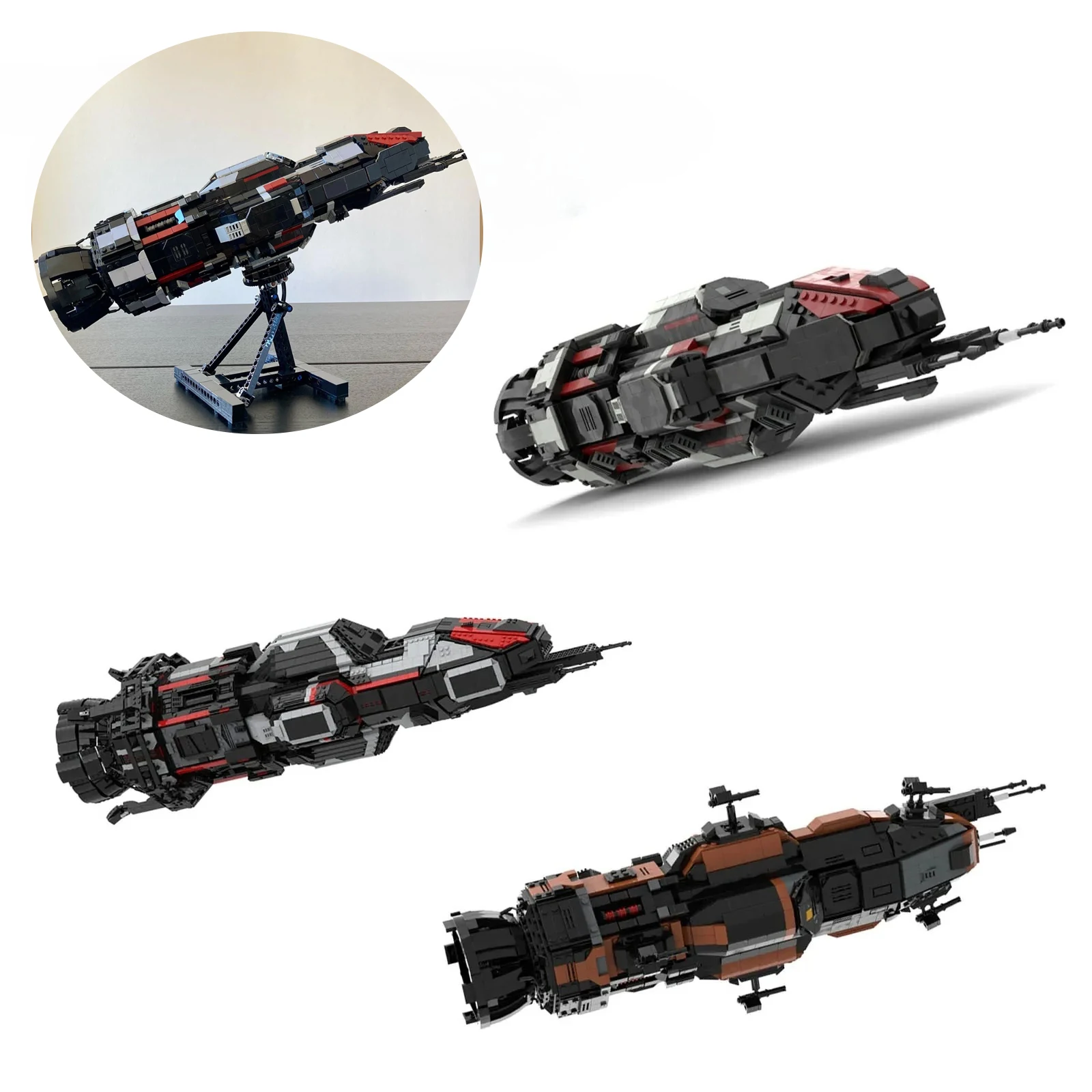 Rocinanted Expanse Spaceship Building Blocks Set Tachi Mid Scale Corvette-Class Frigate Ship Model Toys Gifts for Fans