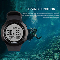 SUNROAD Diving Sports Watch 100M Waterproof Professinal Underwater Depth Record Scuba Free Snorkeling Computer Men Sport Watches