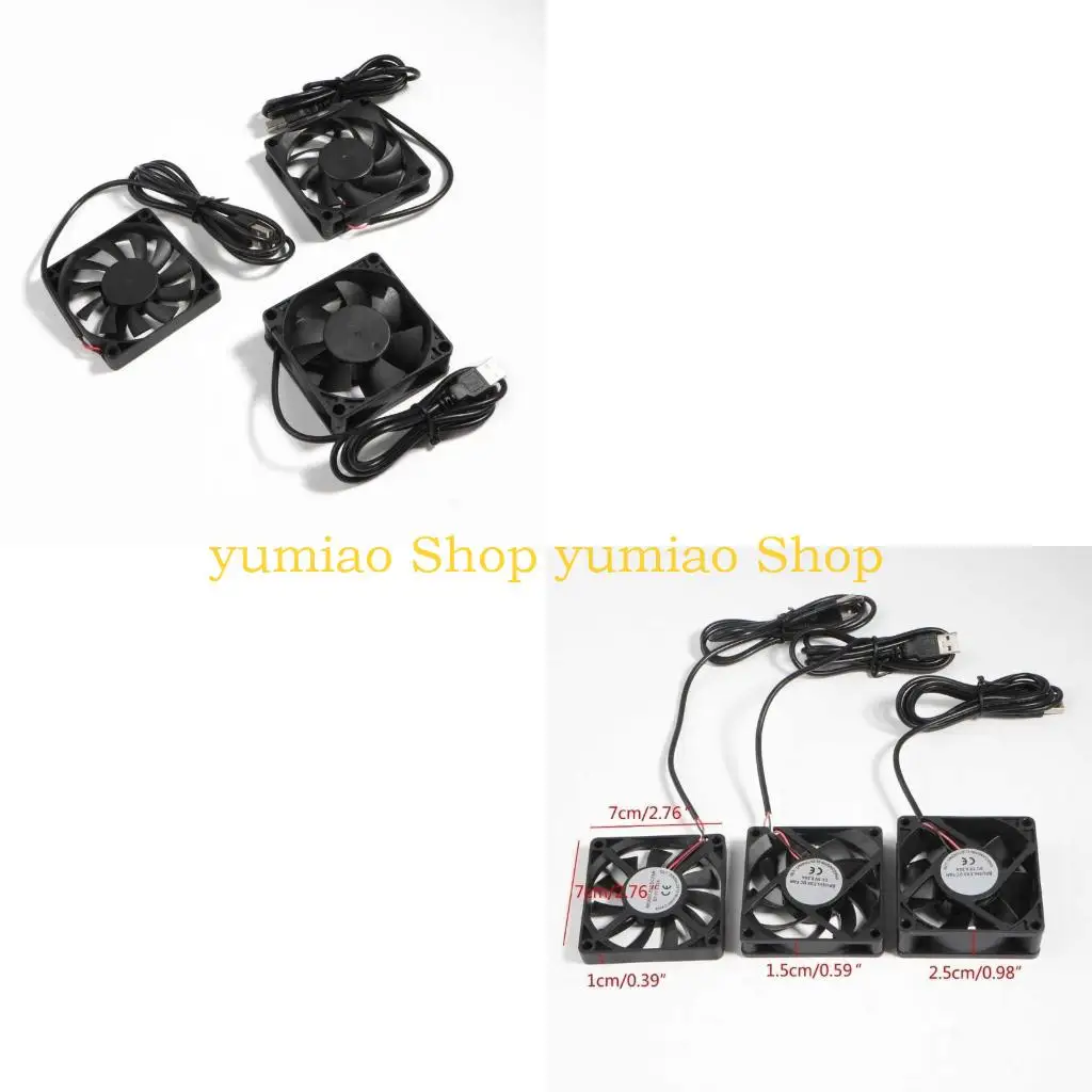 

587b 6cm 70 -миллиметровый вентилятор 7025 7015 7010 DC5V USB Plug Pleace Router Box Cooling Fan