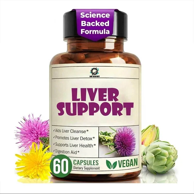 Liver Repair Support Supplement, Containing Diatom Milk Thistle, Zinc, Dandelion Root and Thistle Extract,60 Pills