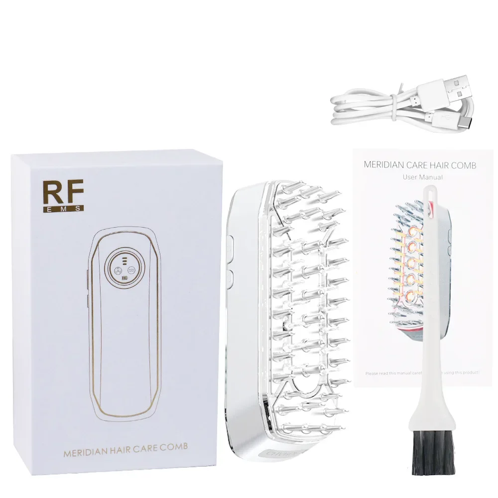 

Scalp Applicator Care Electric Comb Hair Solution EMS Current RF RF Phototherapy Head Massager