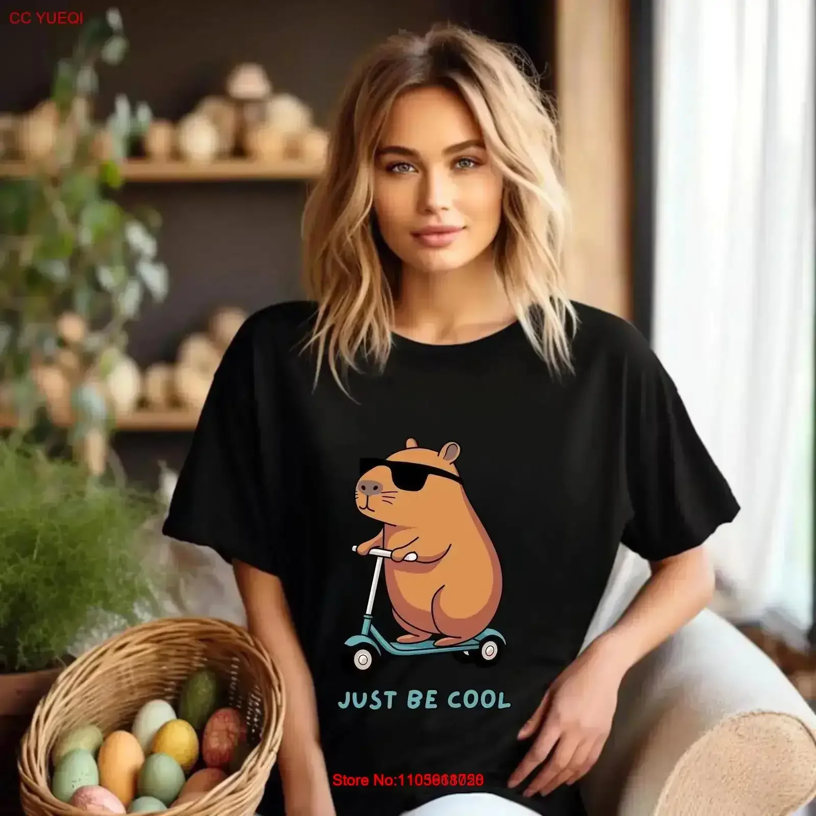 Funny Hamster Scooter T Shirt Cute Cool Rodent Just Be Trendy Animal Print Casual Top for Women and Men vintage Washed graphic