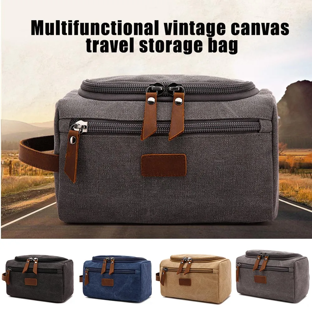 

Холщовая сумка для туалетных принадлежностей для мытья бритья, дорожная косметичка, сумки-органайзер