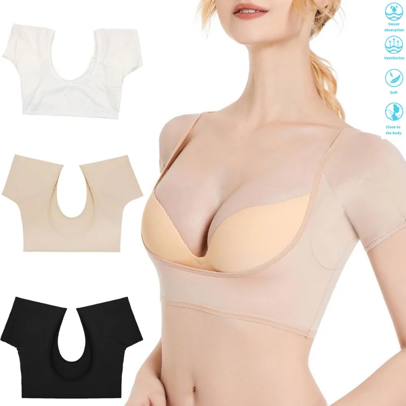 

Washable T-shirt Shape Sweat Pads Female perfume Absorbing Underarm Armpit Sweat Pads Reusable Guards Shield Desodorante