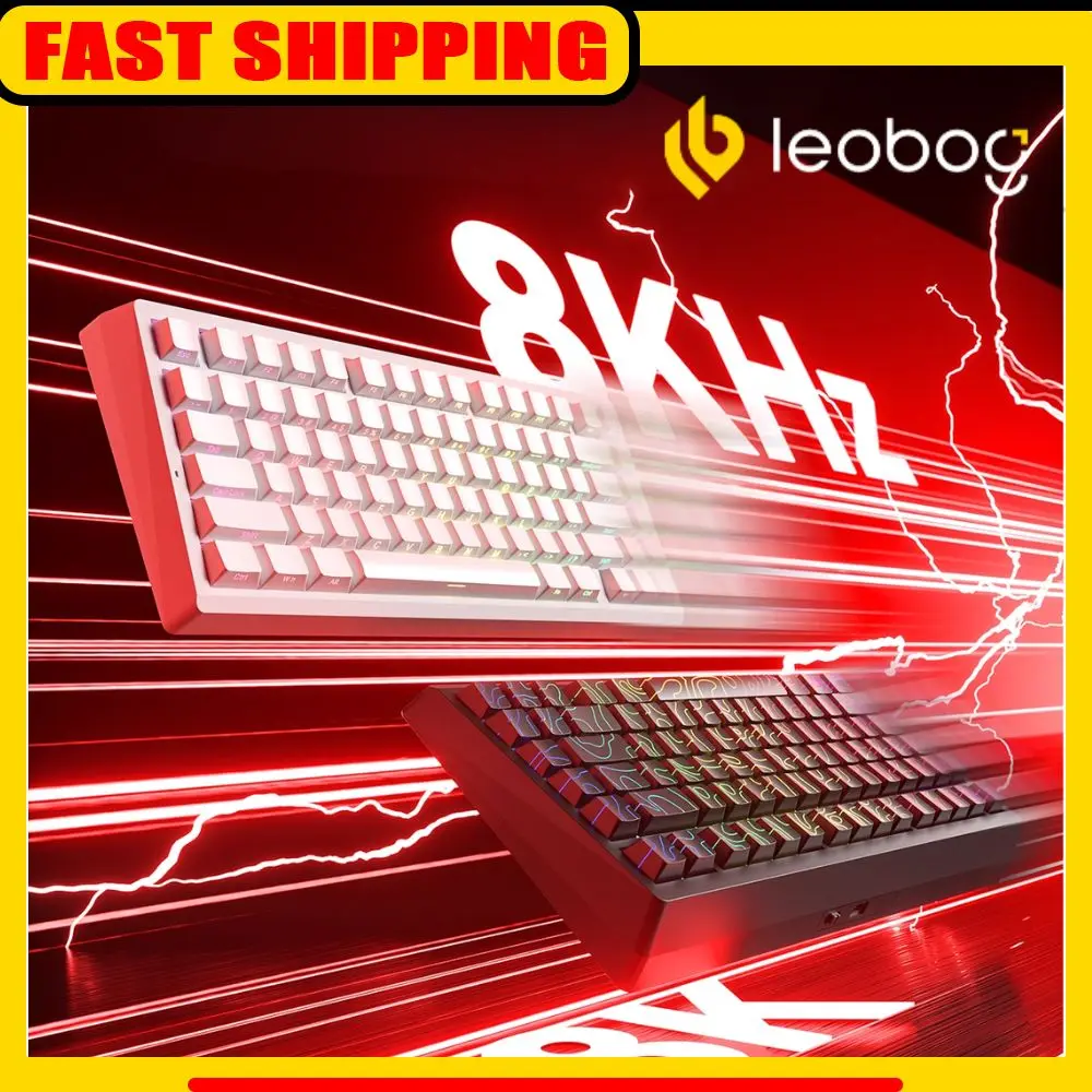 

LEOBOG A80RT Магнитный переключатель Проводная клавиатура A80RT ULTRA 3-режимная настройка клавиатуры Горячая замена 0,01RT Игровая клавиатура для киберспорта