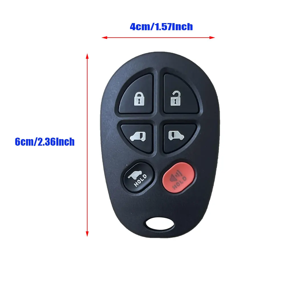 Replacement Remote Car Key Shell Modified Flip 3 Buttns Fob TOY43 Case For Toyota Tacoma HIGHLANDER SEQUOIA Sienna Tundra