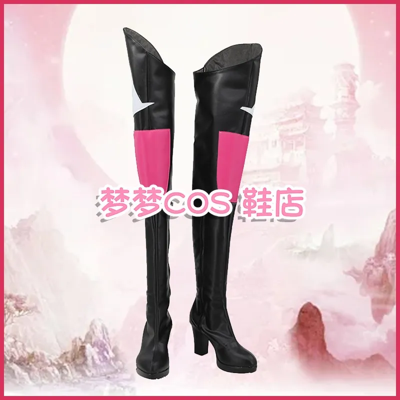 Anime Kpop Demon Hunters Mira Huntrx Rumi Strój Cosplay Buty Ręcznie Robione Botki ze Sztucznej Skóry