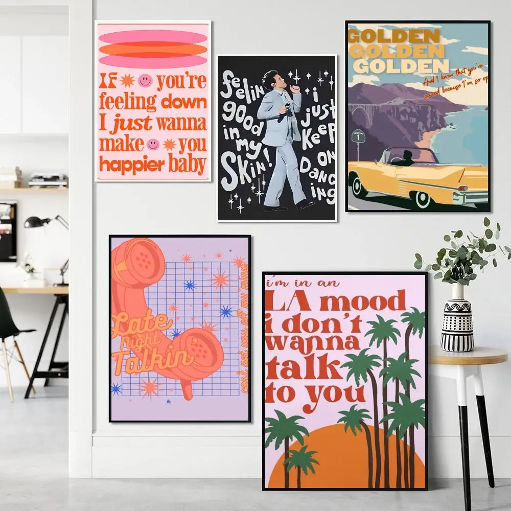 Harris Styles Lyrics Art Poster Wall Sticker Bedroom Bedside Decoration Modern Art Indoor Hanging Painting