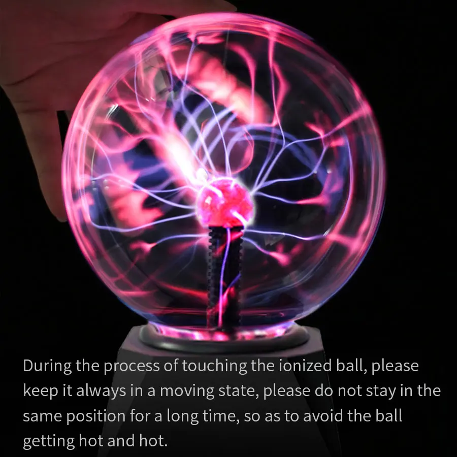 3/4/5/6Inch Magic Lightning Electrostatic Ion Ball USB Battery Dual-Purpose Luminous Ball Touch Sensor Lightning For Home